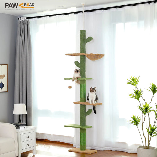 Furbn Verde Series — Floor-to-Ceiling Cactus Cat Tower for Modern Homes