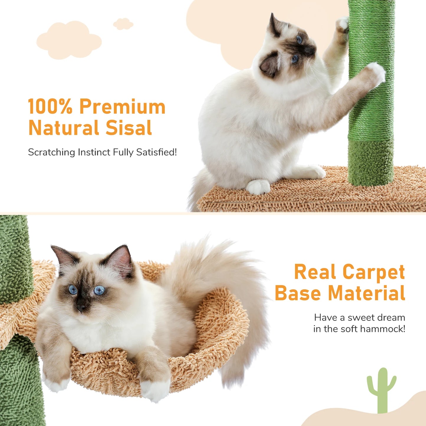 Furbn Verde Series — Floor-to-Ceiling Cactus Cat Tower for Modern Homes